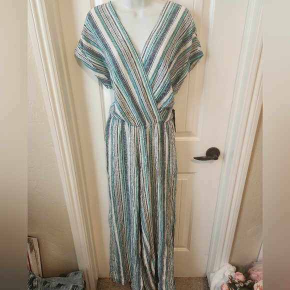 Beige by Eci Sun Linen Blend Romper | Size Small | NWT - Picture 9 of 11